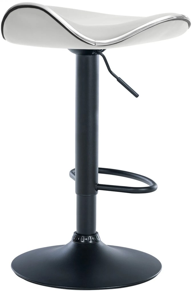 Barová stolička Shanghai - čierny rám - Biela