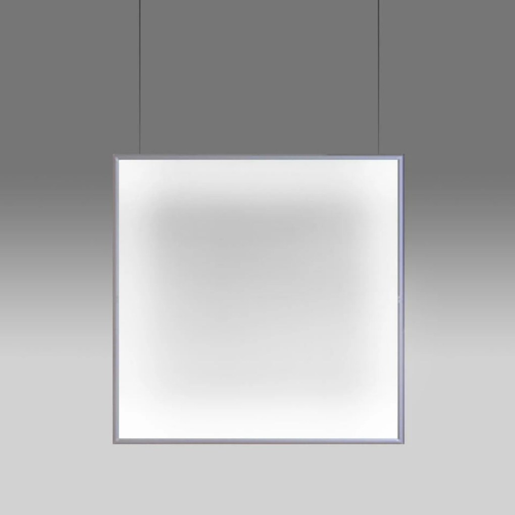 Artemide Discovery Space Square 90x90 cm, hliník, Led, Bluetooth, stmievateľ