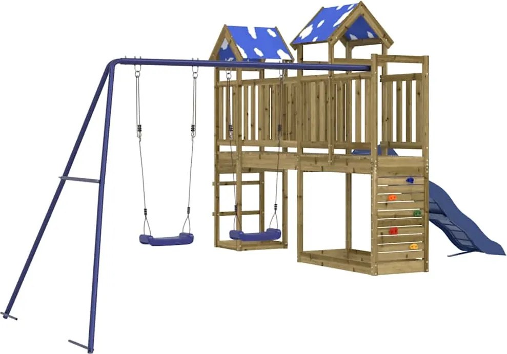 vidaXL Vonkajšia súprava na hranie impregnovaná borovica