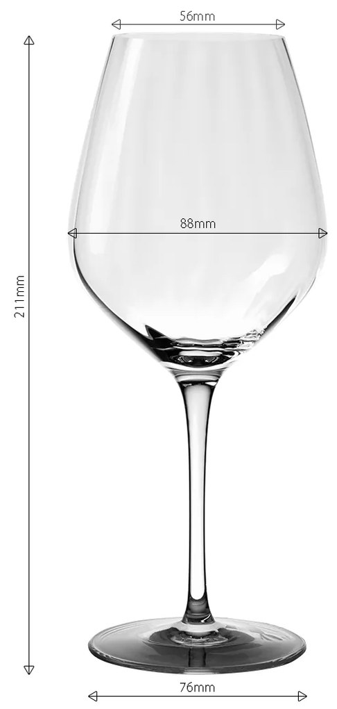 Poháre na biele víno 430 ml set 6 ks - Optima Line Glas Lunasol - 322685