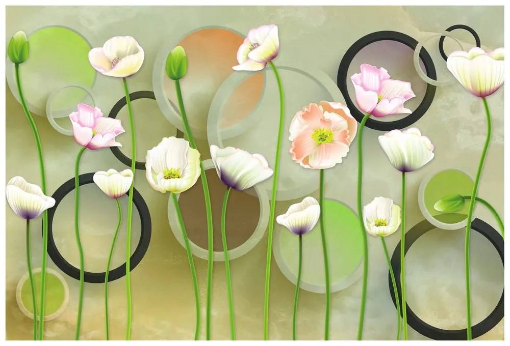 Samolepiaca tapeta maky na abstraktnom pozadí