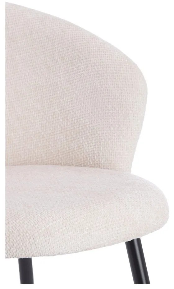 Krémovobiele kovové jedálenské kreslá v súprave 2 ks Radaja – Light & Living