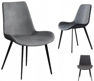 Sammer Moderné jedálenské stoličky velvet v tmavo sivej farbe LR800 LORD velvet tmavo siva