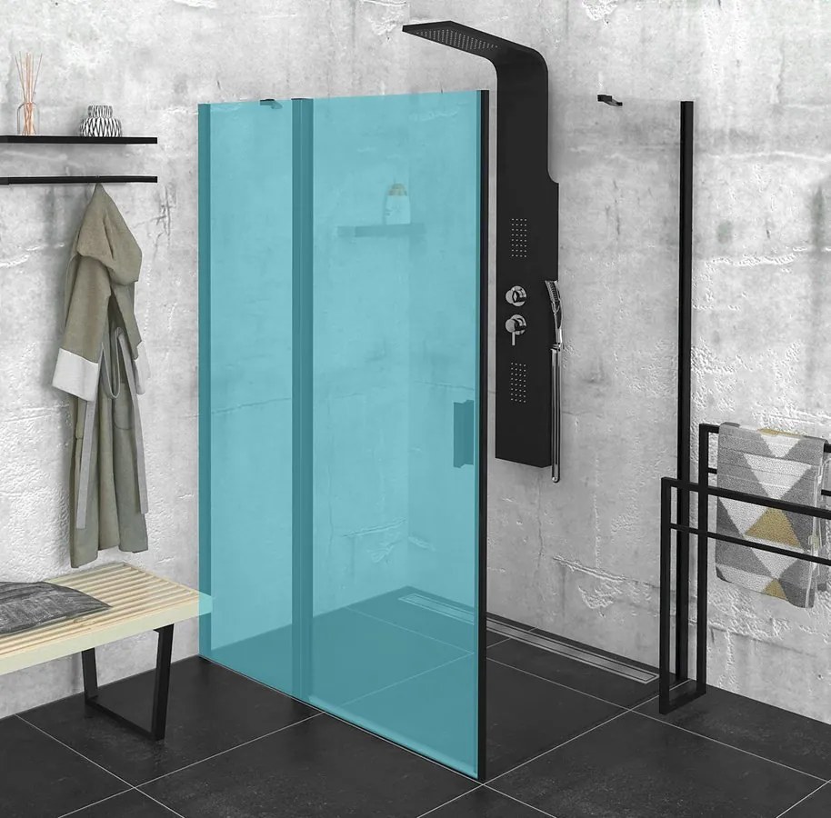 Polysan Polysan, ZOOM LINE BLACK sprchová bočná stena 1000mm, číre sklo, ZL3210B