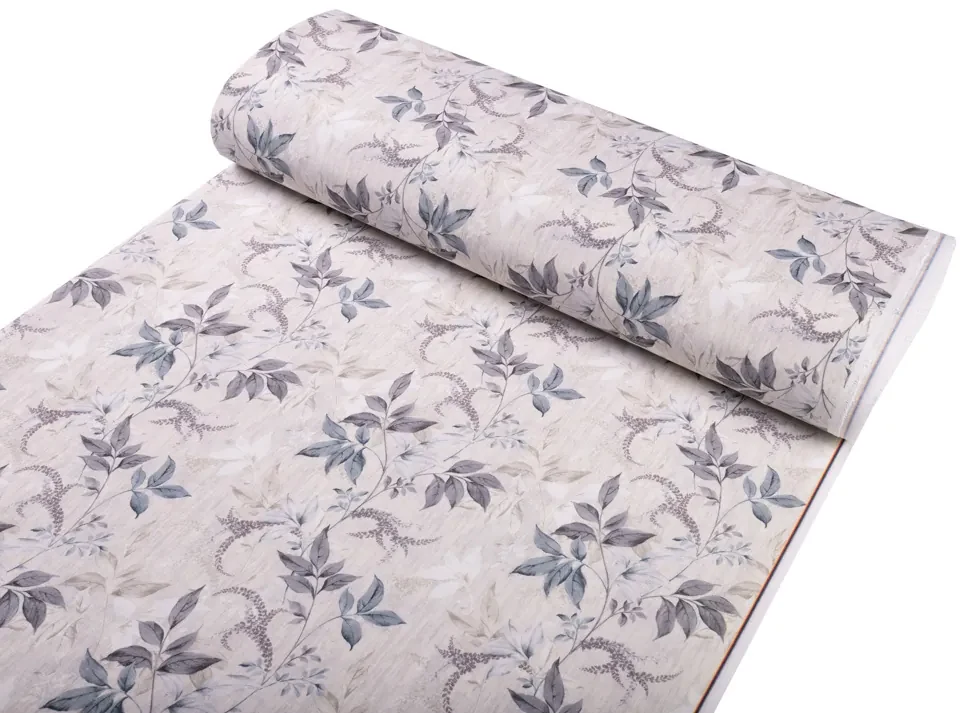Biante Dekoračný štvorcový obrus PML-053 Popínavé lístky na béžovom 90x90 cm