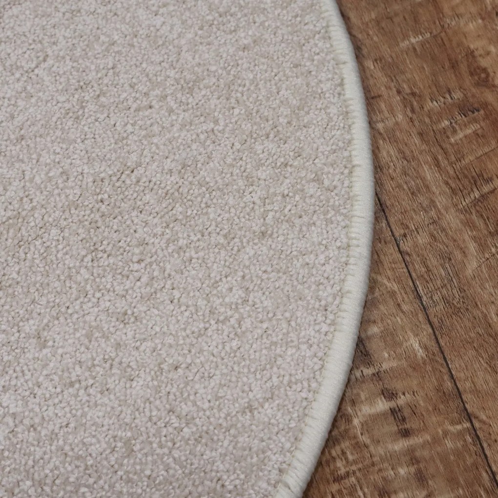 Kusový koberec Velur Ultra biely kruh, 400x400 (priemer) kruh, biela, obývacia izba, AladinWorld Expres