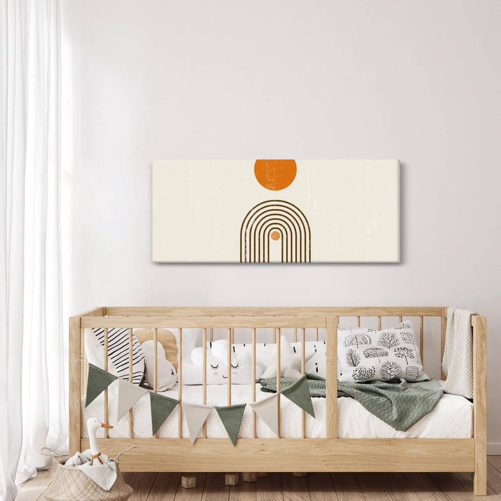 Obraz - Hnedé oblúky (120x50 cm)