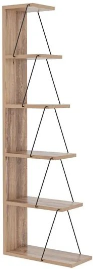 Sconto Regál/knižnica TLOS borovica/čierna