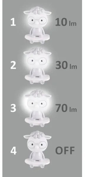 LED Stmievateľná detská nočná lampička LED/2,5W/230V ovca šedá