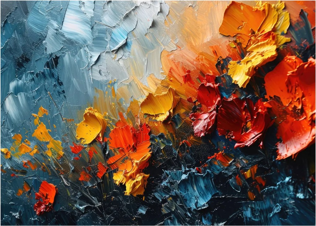 Obraz - Abstraktná maľba kvetov III. (70x50 cm)