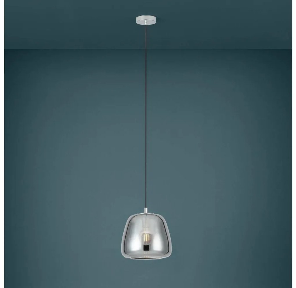 Eglo 39666 - Luster na lanku ALBARINO 1xE27/40W/230V pr. 26 cm dymová