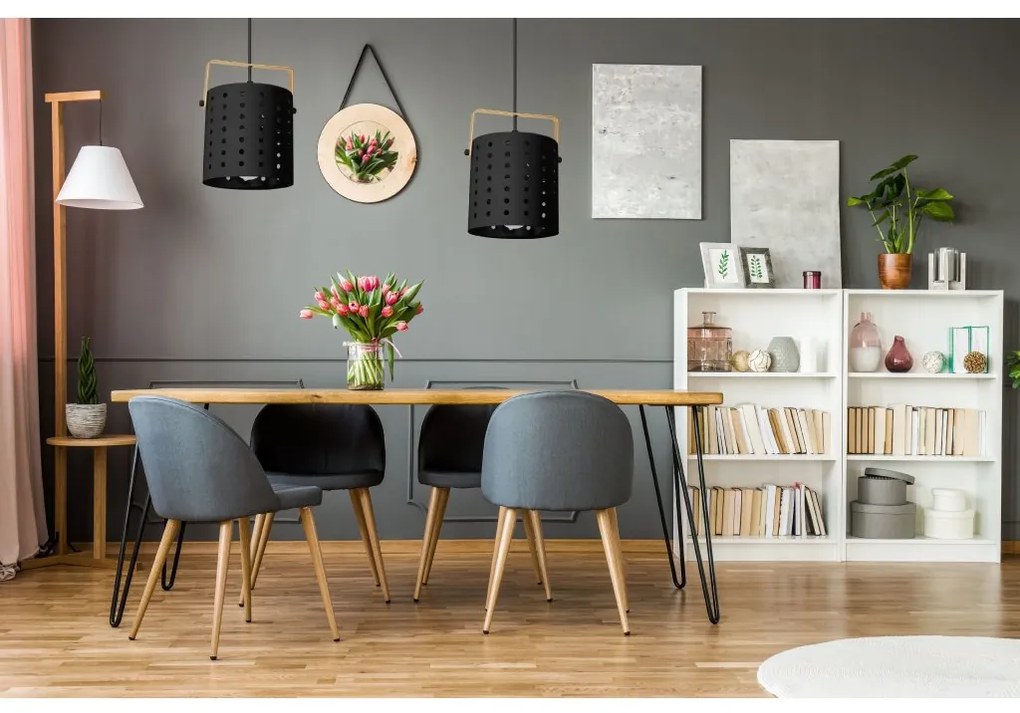 Toolight - Stropné svietidlo 1xE27 60W APP956-1CP, čierna, OSW-03210