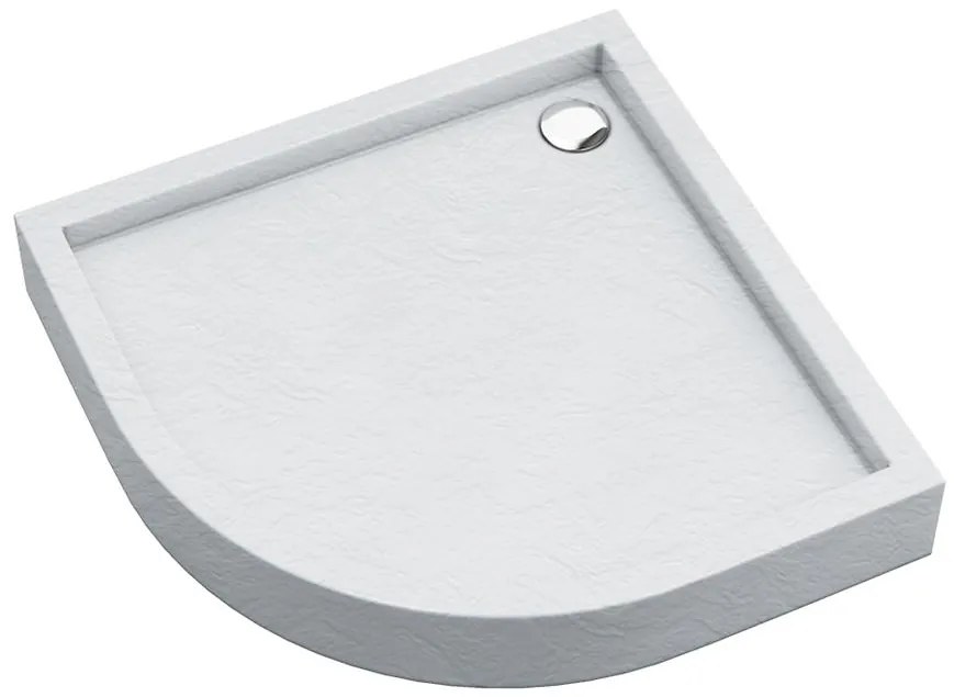 Vanička polokrúhla Astrix 80x80x16 biela štruktúra AQM4733BST