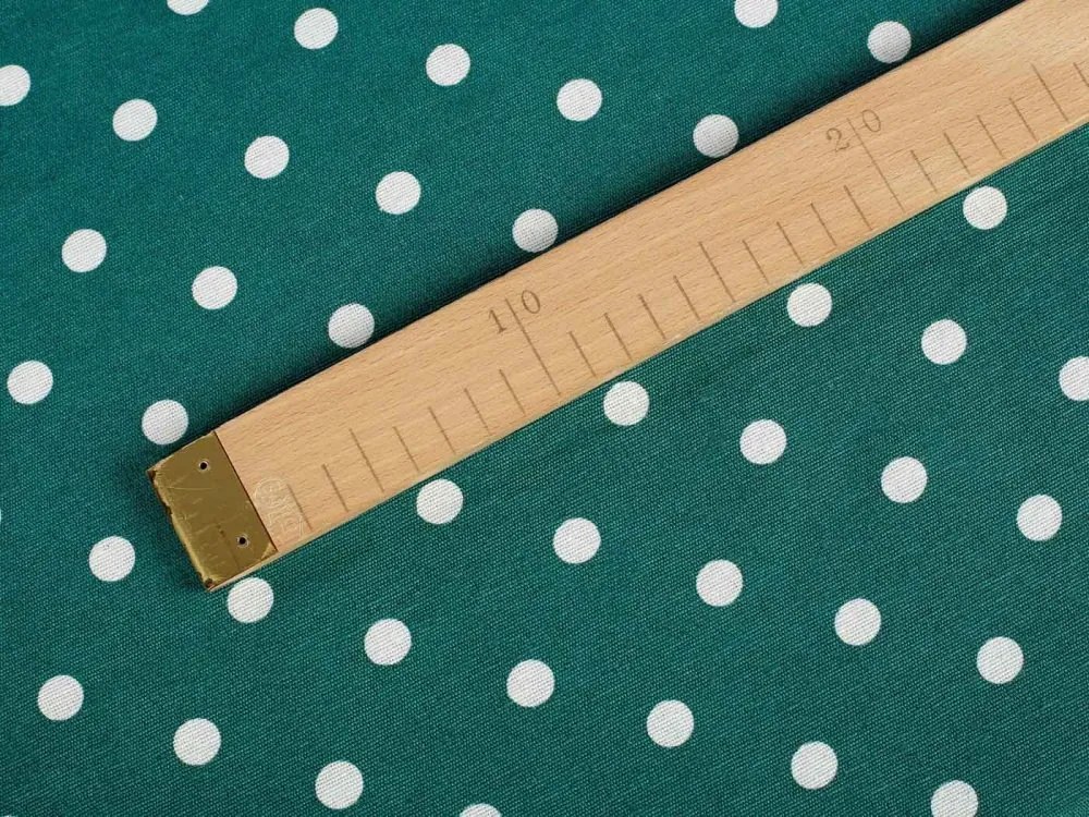 Biante Dekoračný obdĺžnikový obrus Leona LN-024 Biele bodky na petrolejovom 60x100 cm