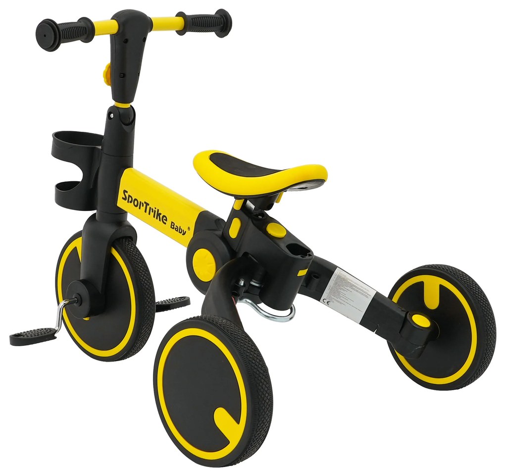 Odrážadlo Happy Bike 3v1 Sportrike ZSP.B68 - žlté
