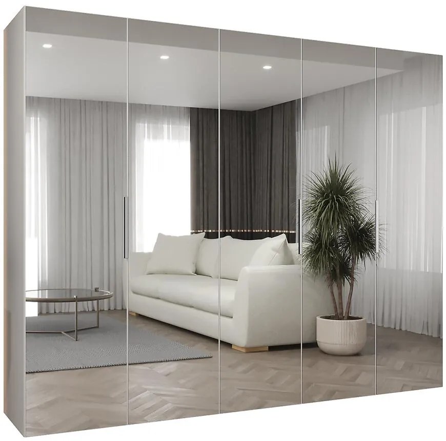 Skriňa Marbella III 250 biela/strieborný