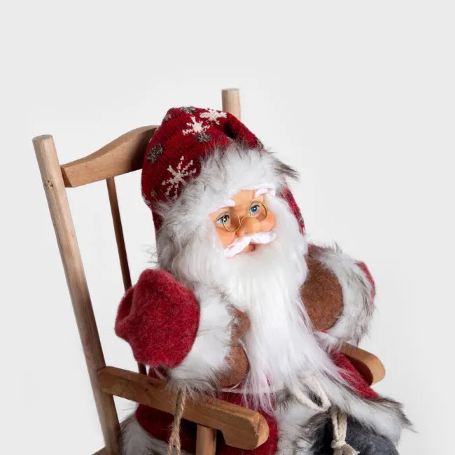 Vianočný škriatok CLAUSE Mikuláš na hojdacom kresle 713972