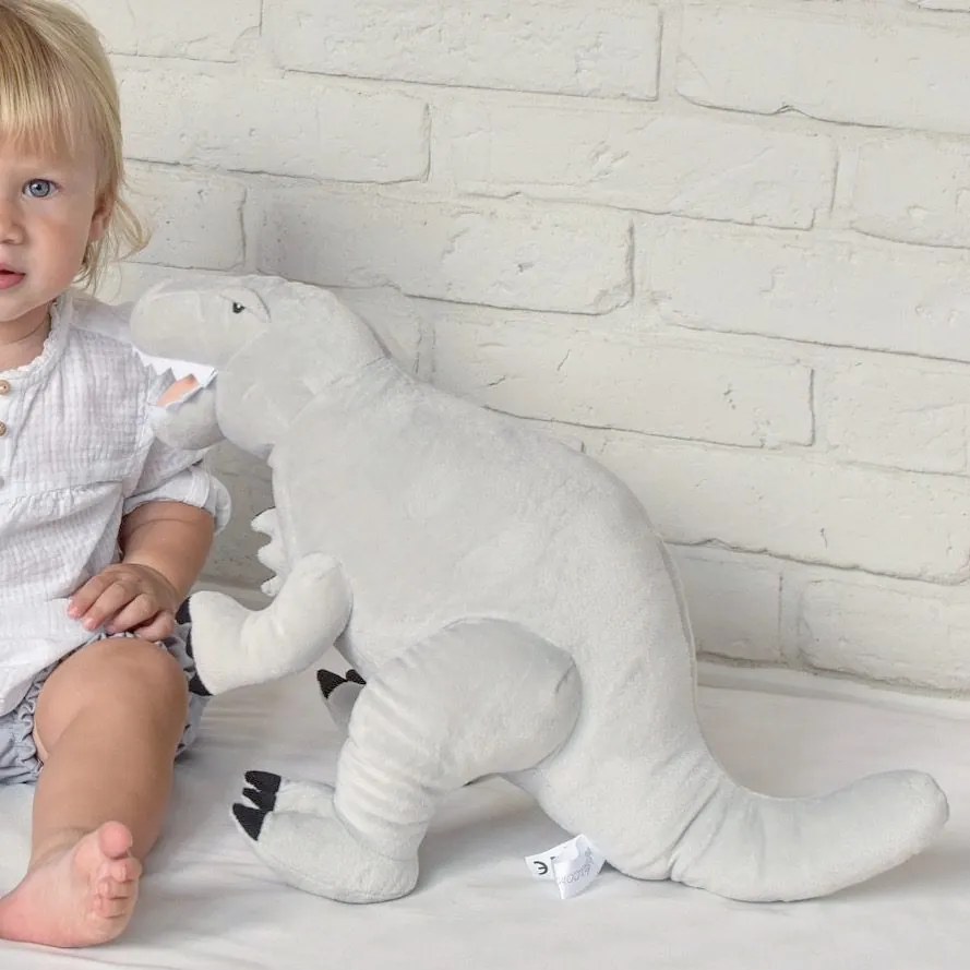 Plyšový Tyranosaurus Rex šedý M