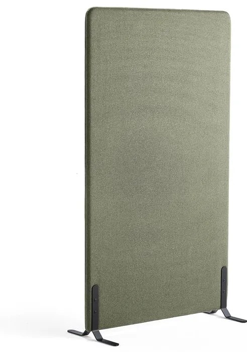 Paraván ZONE, 1700x1000x46 mm, látka Rivet, čierne nožičky, zelenomodrá