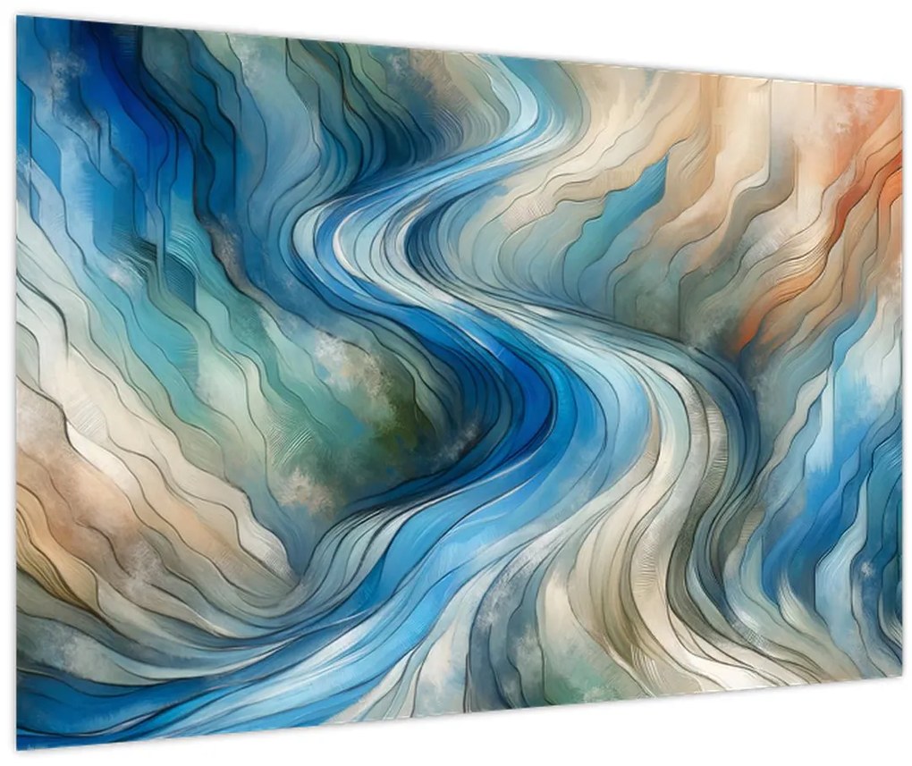 Obraz - Abstraktný prúd (90x60 cm)