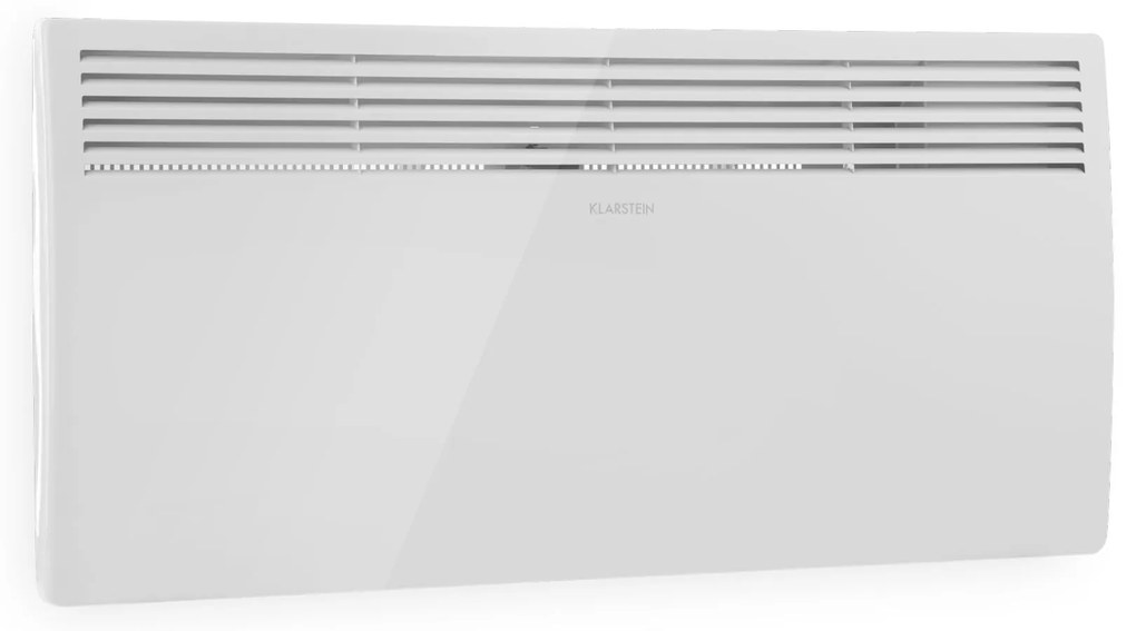 Klarstein Hot Spot Slimcurve, konvektor, ohrievač, 80 x 40 cm, 20 m², 2000 W, 5 - 40 °C, IP24, biely