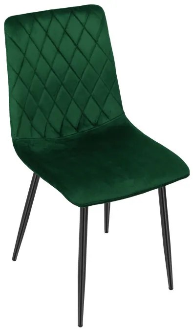 Jedálenská stolička DEXTER zamatová, tmavozelená