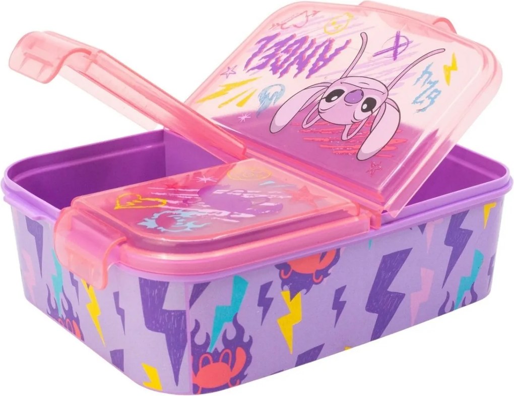 Multibox na desiatu Lilo & Stitch - motív Angel - s 3 priehradkami