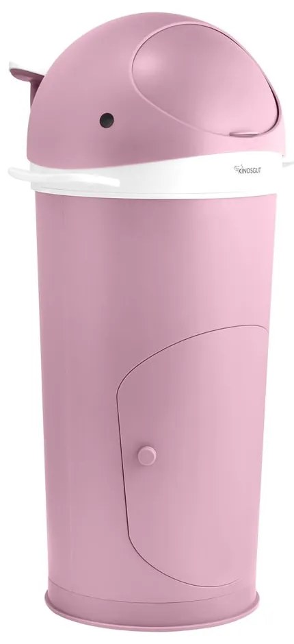 Ružový plastový odpadkový kôš na plienky 25 l Whale – Kindsgut