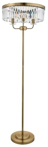 Endon 110644 - Stojacia lampa CHESTERFIELD 3xE14/6W/230V mosadz