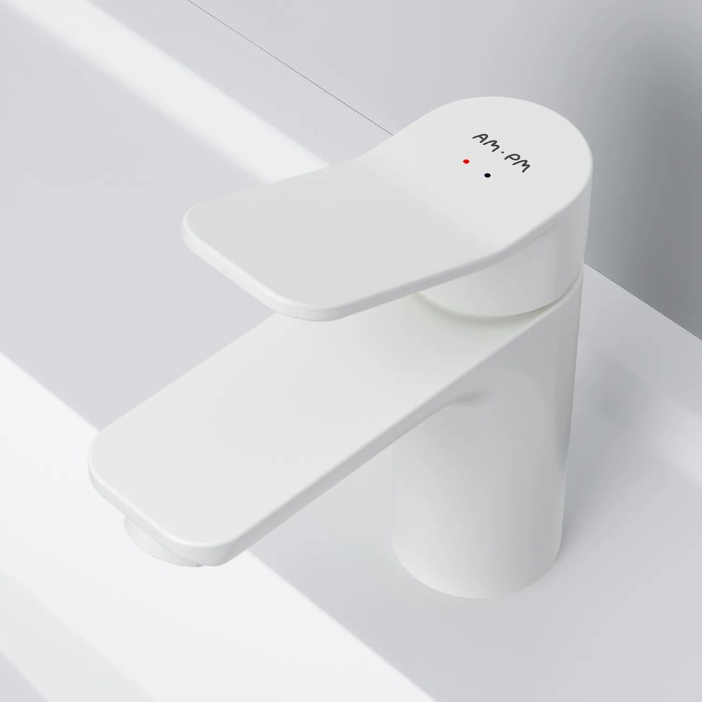 Umývadlová batéria AM.PM X-Joy FXA82133 jednopáková s odtokovým ventilom, biela