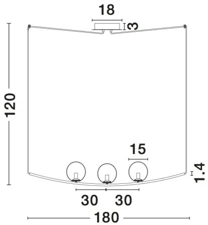 Luster na lanku Vitton 180 mosadz