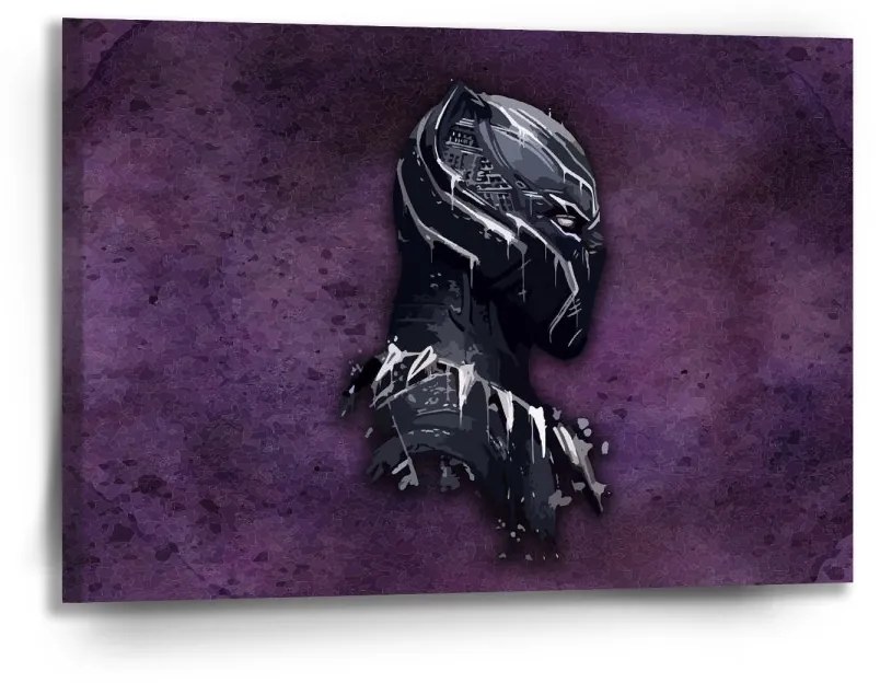 Sablio Obraz BLACK PANTHER z profilu Fialový hmlistý - 90x60 cm