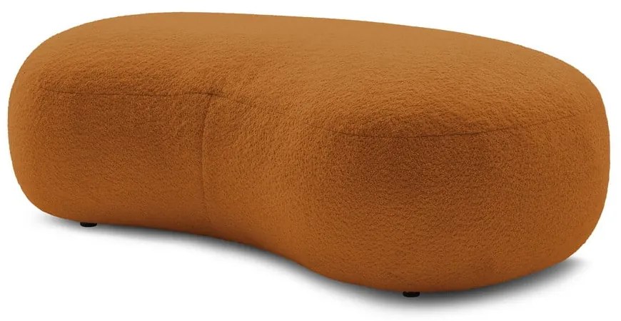 Podnožka z textílie bouclé v horčicovohnedej farbe Saint-Germain – Bobochic Paris