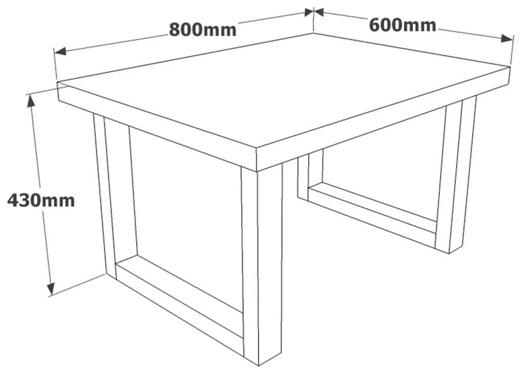 Konferenčný stolík MN02 - BA 80 cm orech/antracit