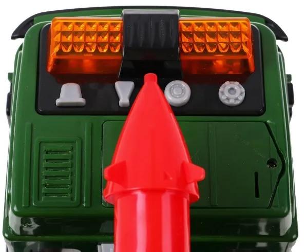 RAMIZ Vojenské autíčko s raketometom zelené