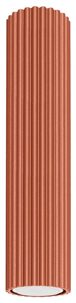 Stropné svietidlo Karbon, 1x okrovo červené kovové tienidlo, (30 cm)