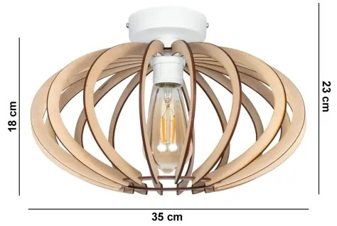 Prisadený luster EARTH 1xE27/60W/230V biela/béžová