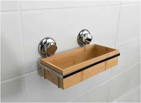 Compactor Bambusová polička do kúpeľne Bestlock SPA Bamboo, 27,6 x 14,8 x 12,7 cm