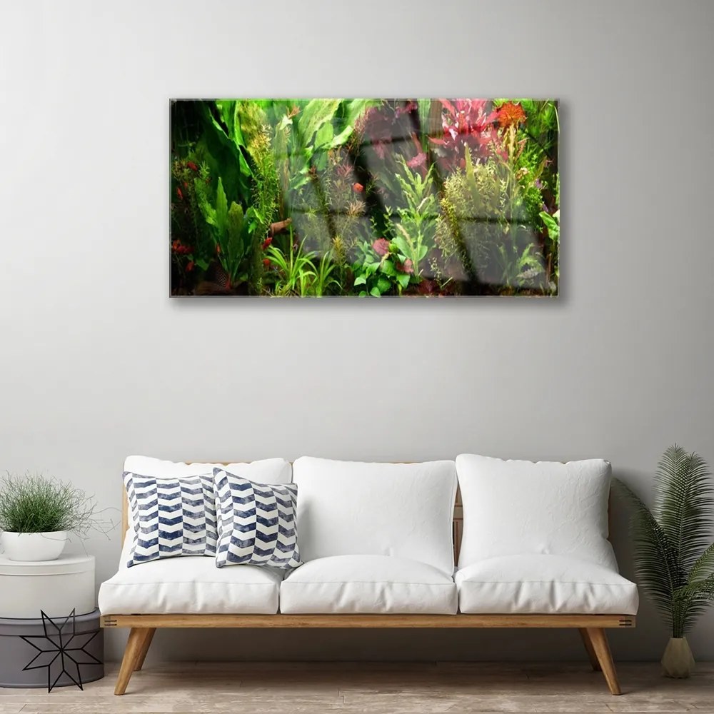 Skleneny obraz Rastlina kvety príroda 100x50 cm