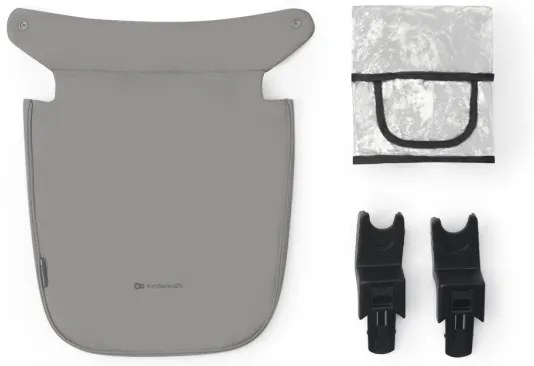 KINDERKRAFT-Kombinovaný kočík 3v1 NEWLY Moonlight grey  + autosedačka MINK PRO