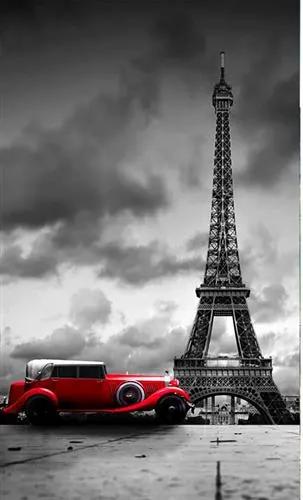 Vliesové fototapety, rozmer 150 cm x 250 cm, retro auto v Paríži, DIMEX MS-2-0027