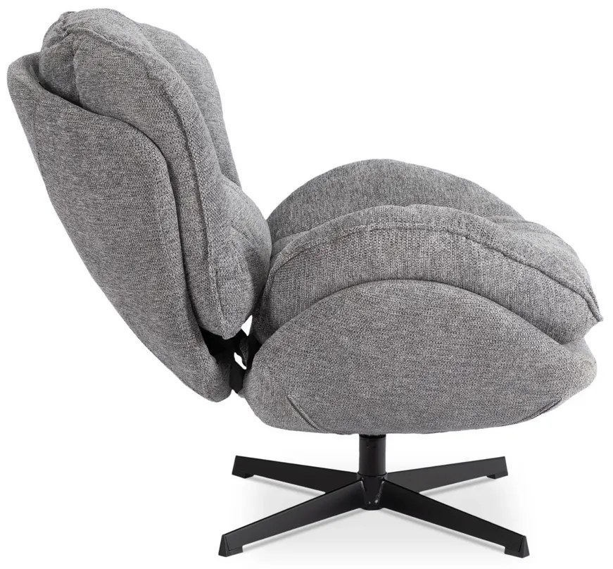 Relaxačné otočné kreslo DALILA sivé