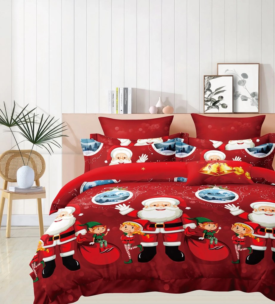 Obliečky z mikrovlákna SANTALAND červené Rozmer obliečky: 70 x 80 cm | 140 x 200 cm