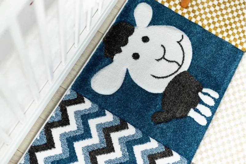 styldomova Detský sivý koberec PETIT Zvieratká