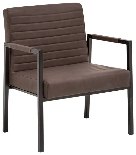 Stolička s podrúčkami s vysokou nosnosťou Texas hnedá umelá koža