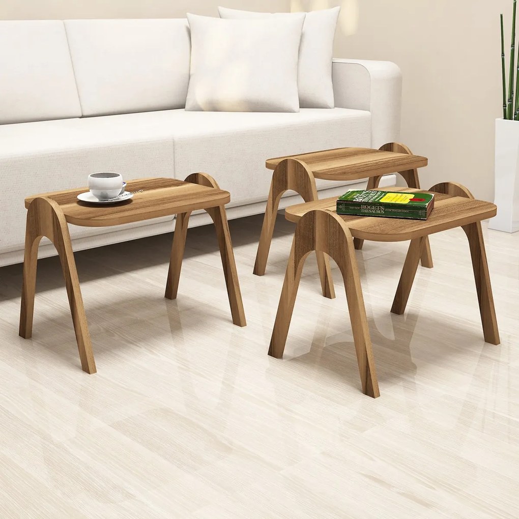 Odkladací stolík Paris Walnut, 3 ks
