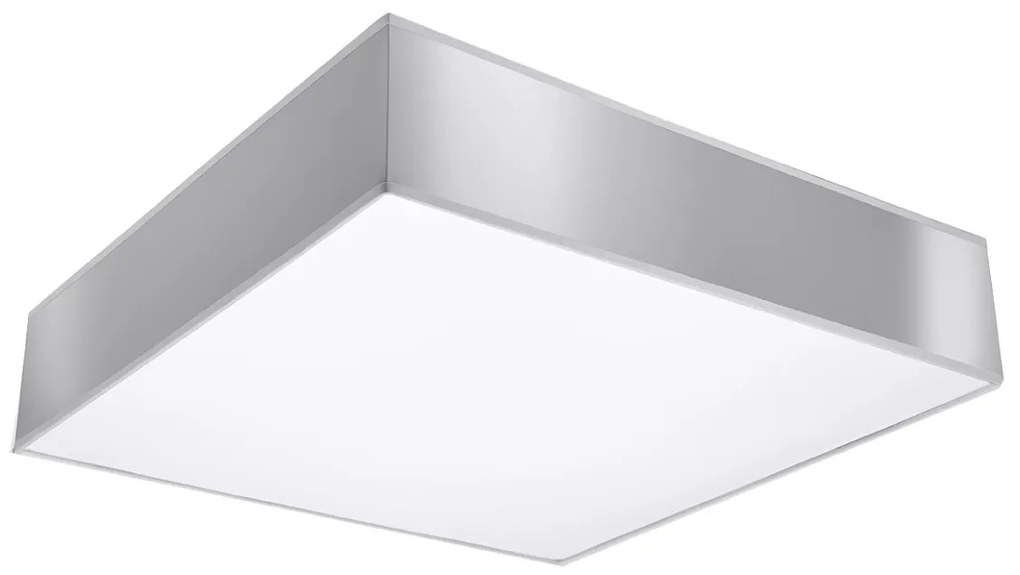Stropné svietidlo Horus, 1x sivé plastové tienidlo, (biely plast), (55 cm)