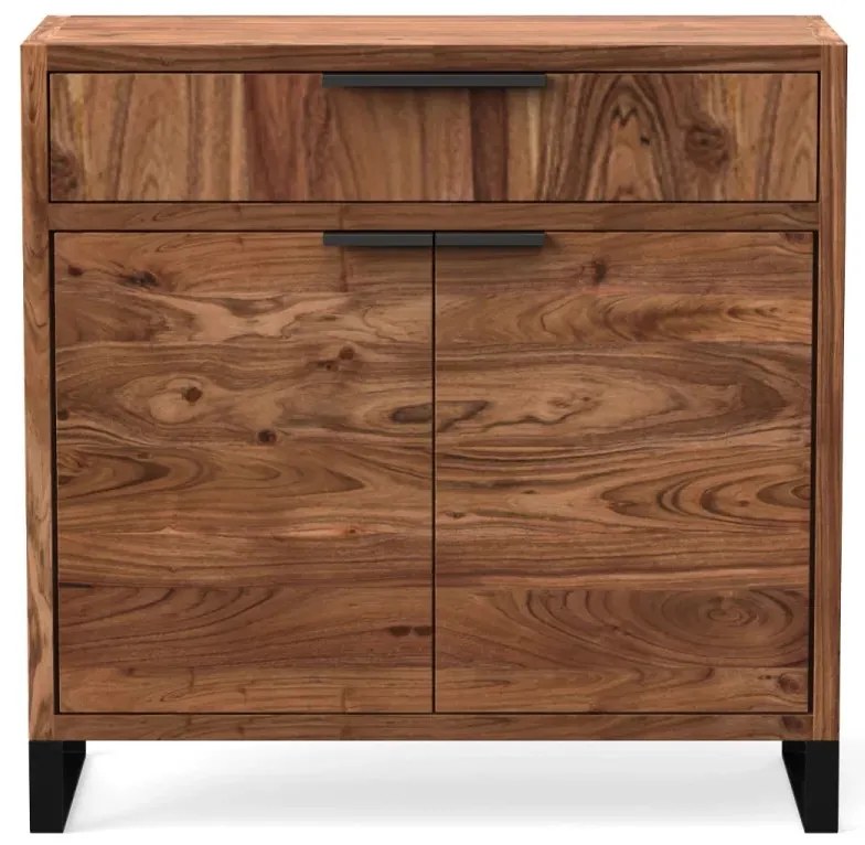 furniture-nabytek.cz - Masivní komoda Sydney Light z akácie, lakovaná, hnědá – 93×41×90 cm