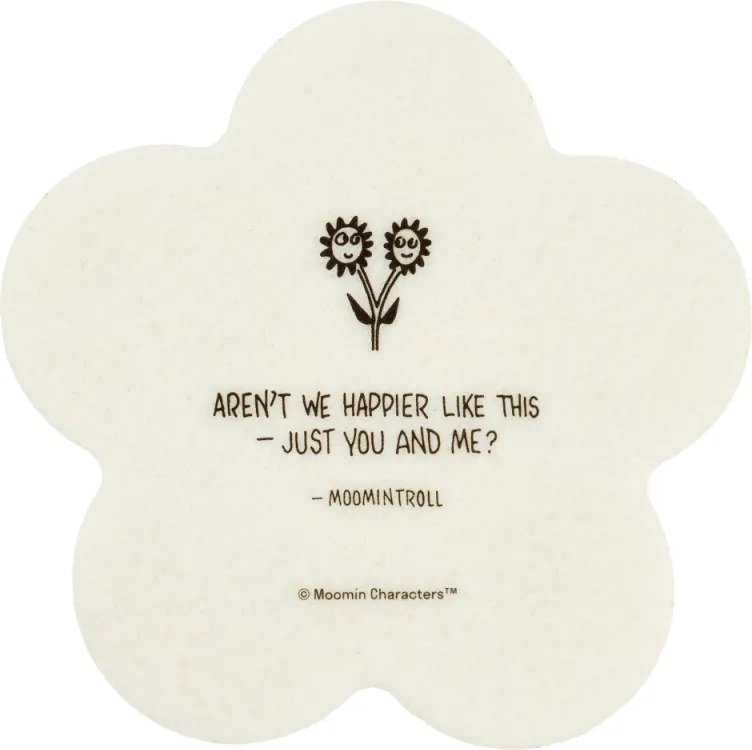 Set podtáciek Moomin Flowers, 4ks / žlté