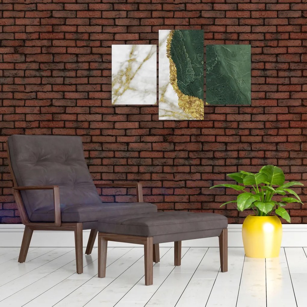 Obraz - Zelený mramor N⁰3 (90x60 cm)